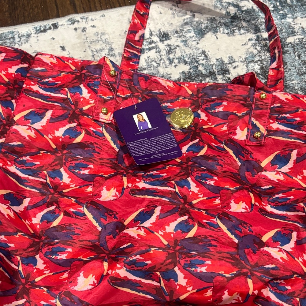 Joy Mangano patterned shopper tote